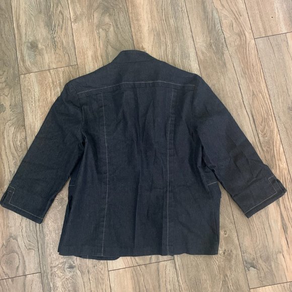 DRAPER'S & DAMON'S OPEN FRONT DENIM JACKET 8-EUC - Picture 2 of 9